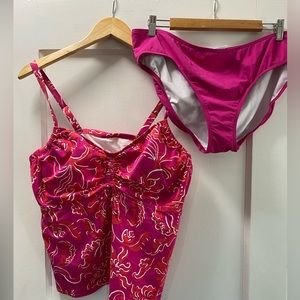 Lands’ End 18 tankini set NEW